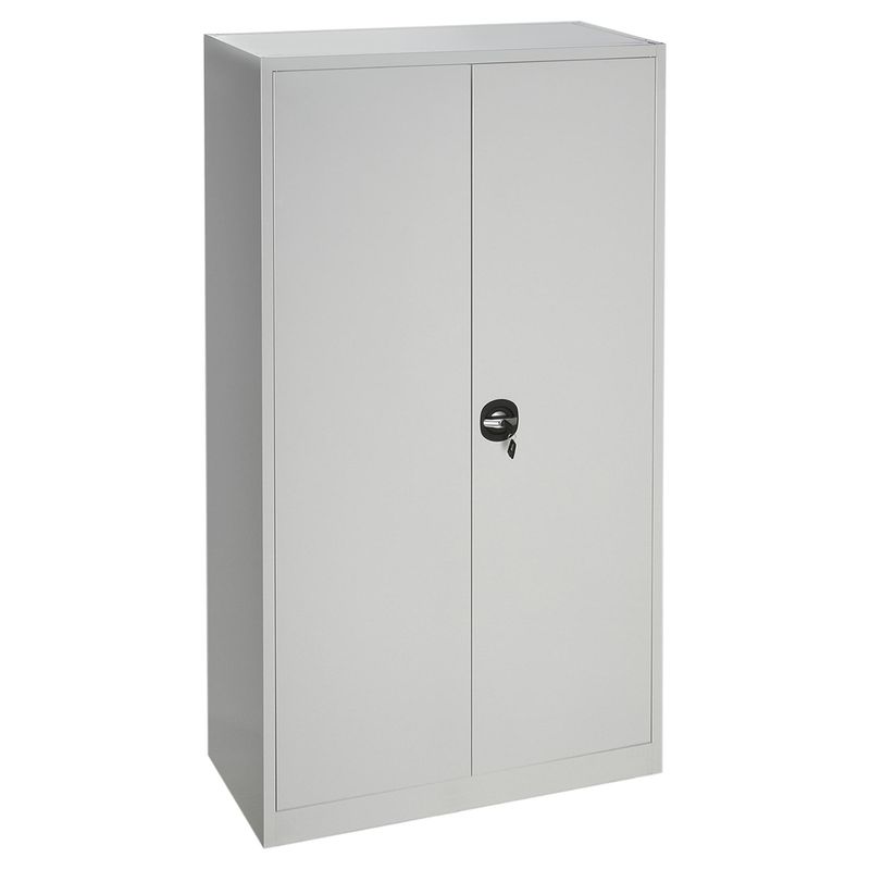 MOVILOCKERS - Armario  Acero Cerradura Españoleta 2 Puerta(s) 4 Repisa(s) 90xx40 cm Gris