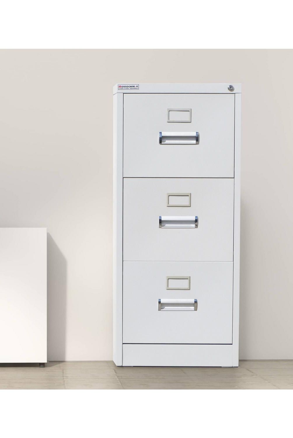MOVILOCKERS - Mueble Archivador  3 Cajones Gris 102x46x60 cm