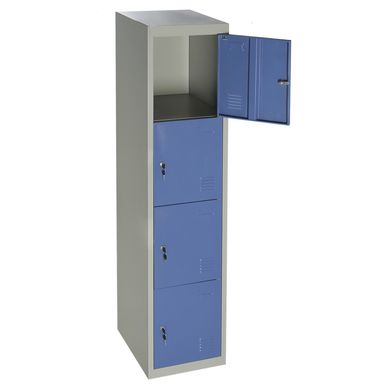 Locker de oficina acero 4 puertas con llave
