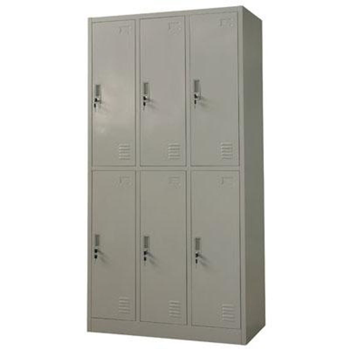 MOVILOCKERS - Locker de Oficina con Llave 6 Puerta(s) 6 Repisa(s) 90xx40 cm Gris