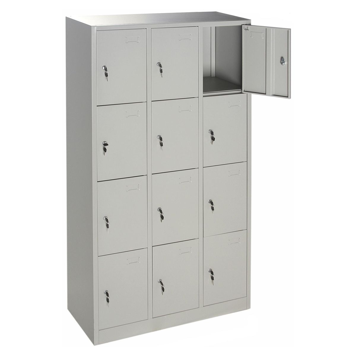 MOVILOCKERS - Locker de Oficina con Llave 12 Puerta(s) 92,5x180x40 cm Gris