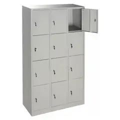 MOVILOCKERS - Locker de Oficina con Llave 12 Puerta(s) 92,5x180x40 cm Gris