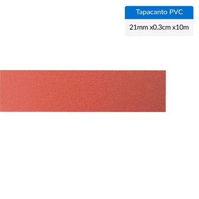 Tapacanto melamina  Rojo 21x0,3 mm 10 m