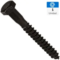 FIXSER - Tornillo Tirafondo Cabeza Hexagonal Madera 3-1/2 " 3/8 " 1 Unidades