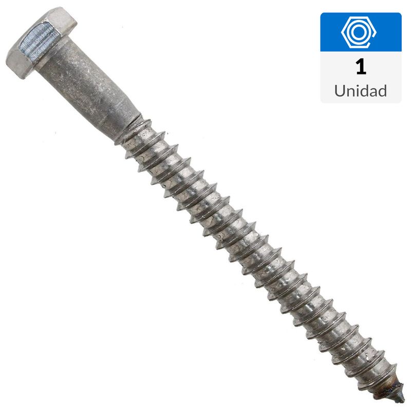FIXSER - Tornillo Tirafondo Cabeza Hexagonal Madera 4 " 3/8 " 1 unidad(es)