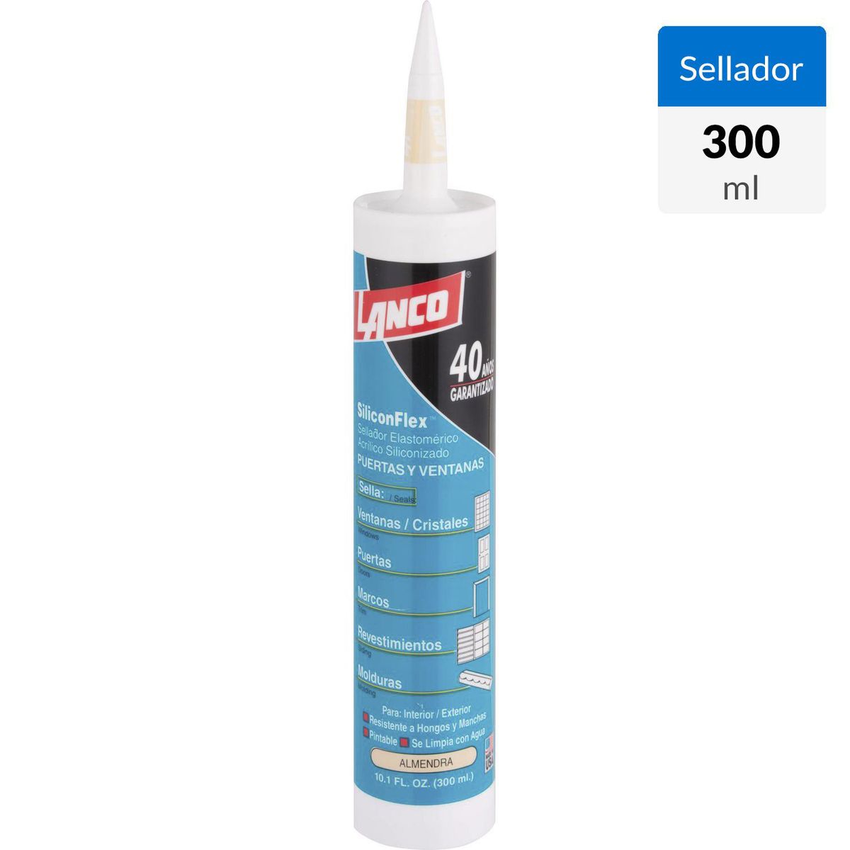 LANCO - Sellador Multiuso Lanco 300 ml Almendra con Fungicida