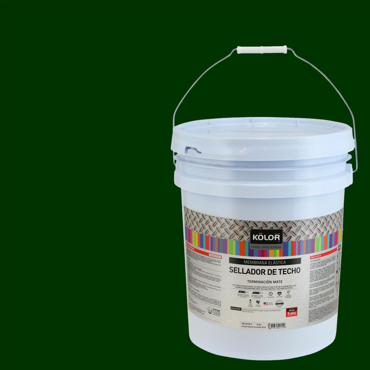 KOLOR - Sellador para Techo Tineta 5 galón(es) Satinado Verde