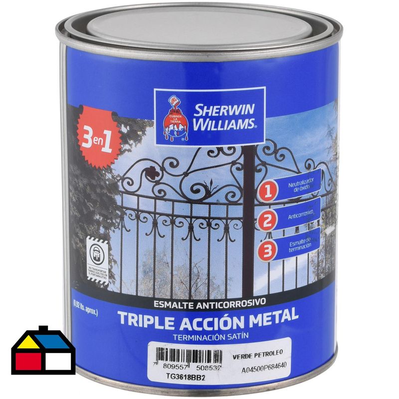 SHERWIN WILLIAMS - Esmalte Anticorrosivo Mate 0.25 galón(es) Verde Petróleo