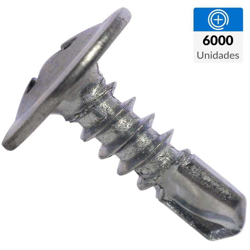 FIXSER - Tornillo Autoperforante Cabeza Lenteja Metal 1/2 " 8 mm 6000 Unidades