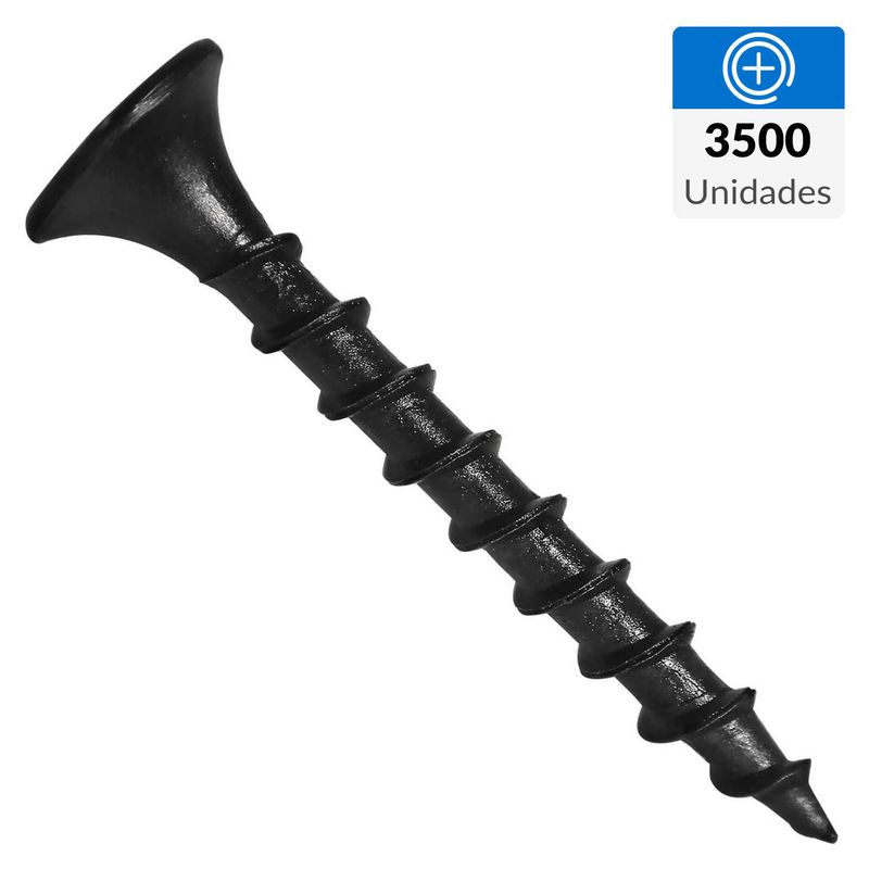 FIXSER - Tornillo Autoperforante Cabeza Phillips Yeso-Cartón 1-1/4 " 6 mm 3500 Unidades