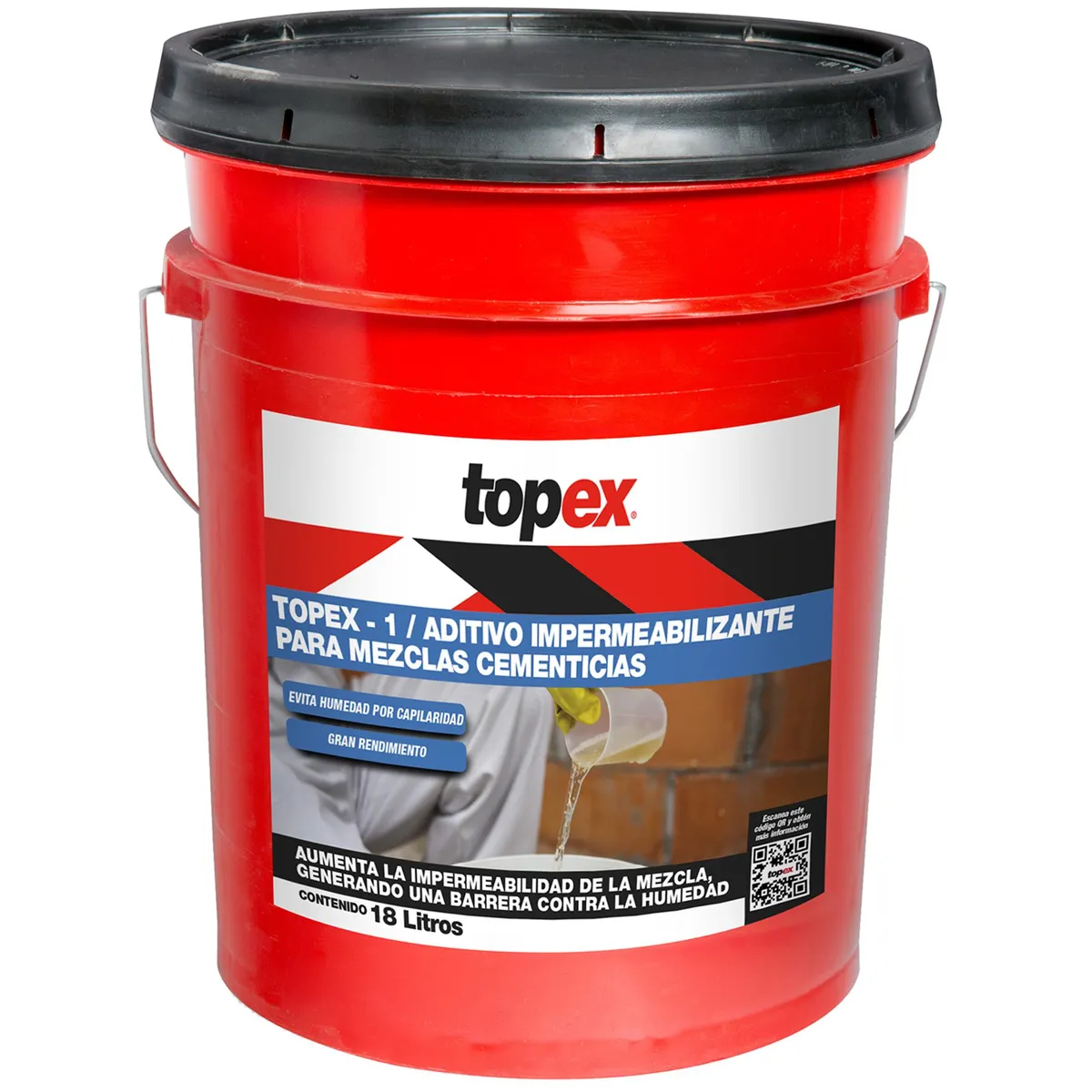 TOPEX - Tineta de 18L Impermeabilizante para estructuras de hormigón Topex 1