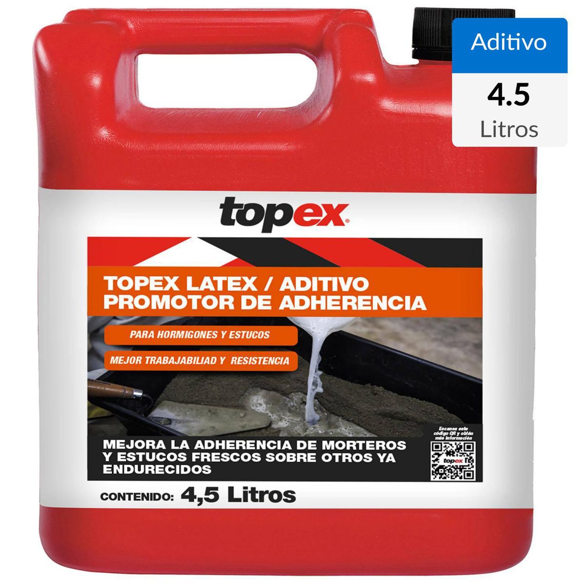 TOPEX - Bidón 4.5 lt Aditivo mejorador de adherencia