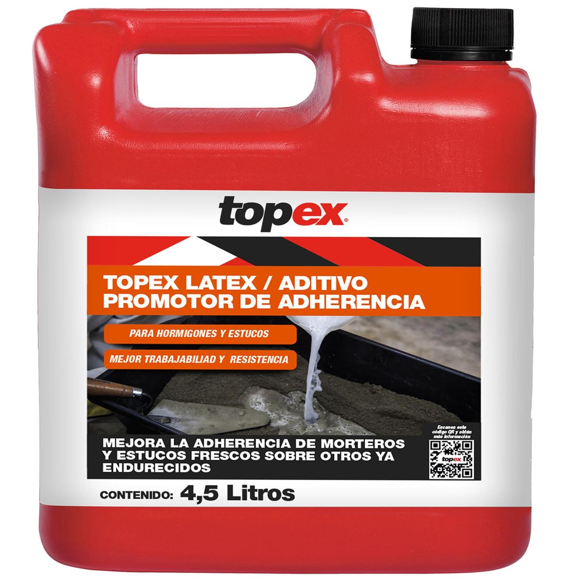 TOPEX - Bidón 4.5 lt Aditivo mejorador de adherencia