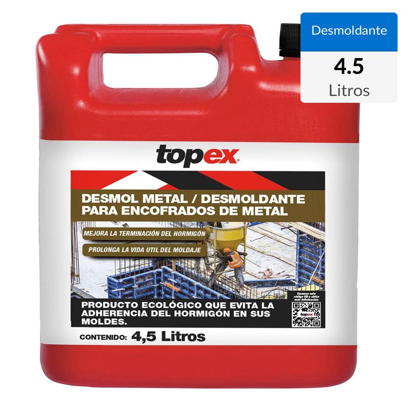 TOPEX - Bidón 4.5 litros Desmoldante Topex Desmol metal