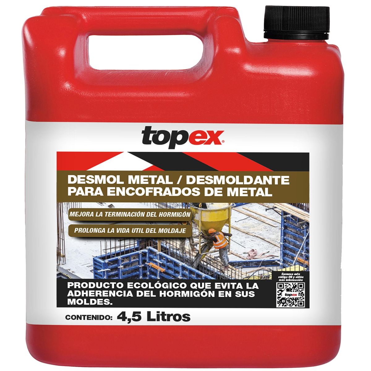 TOPEX - Desmoldante Encofrados Metálicos 4. 5 Litros Prolonga Vida Útil