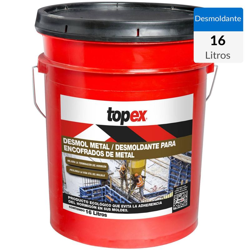 TOPEX - Tineta 16 litros Desmoldante Topex Desmol metal