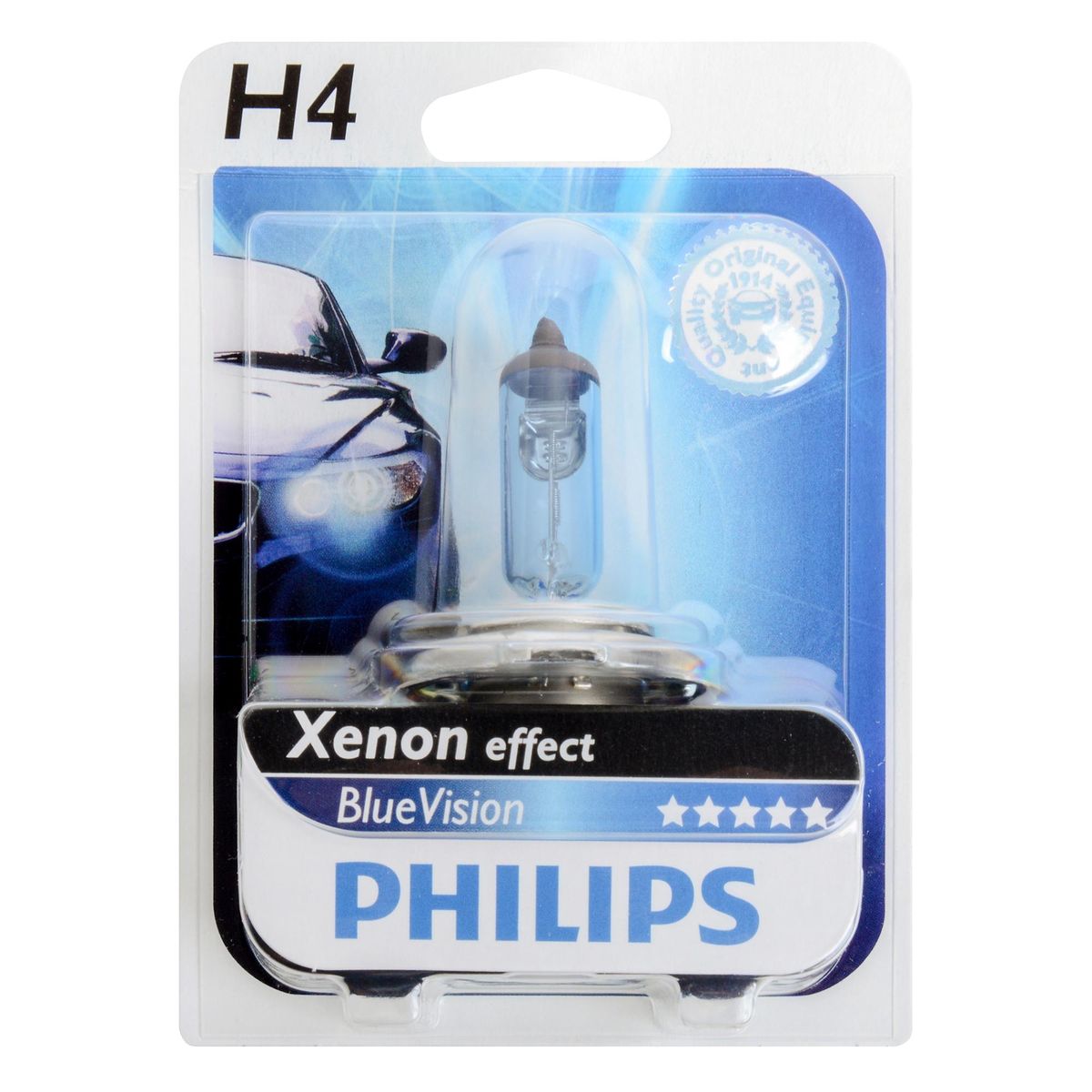 PHILIPS - Ampolleta Halógena Philips H4 Bluevision 12v 60/55w Luz Blanca