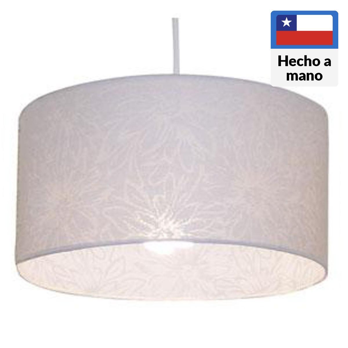 CAROLD STEVENS - Lámpara Colgante 1 Luz Tela Blanco