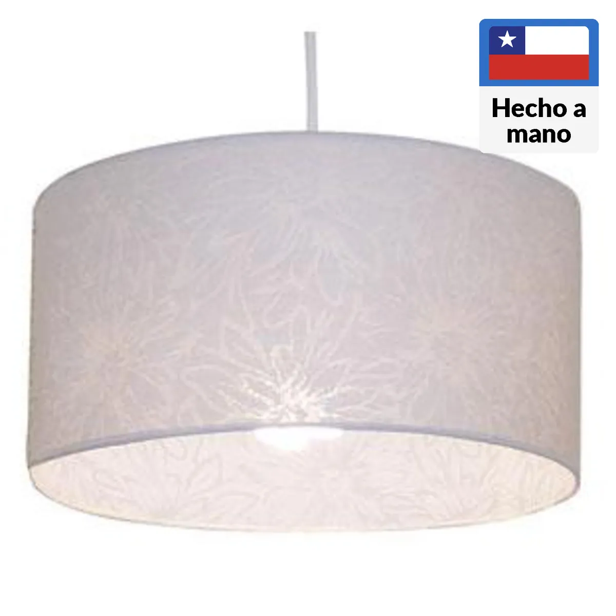 CAROLD STEVENS - Lámpara Colgante 1 Luz Tela Blanco