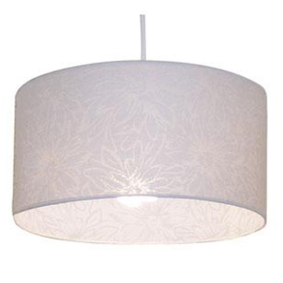 CAROLD STEVENS - Lámpara Colgante 1 Luz Tela Blanco