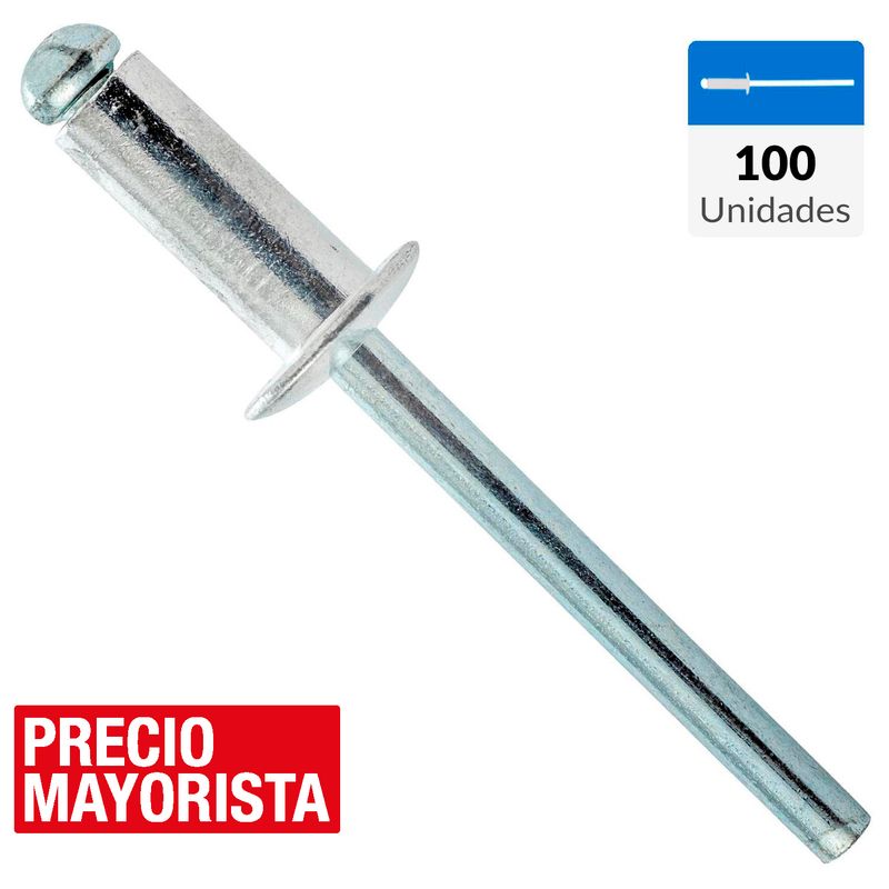 MAMUT - Remache tipo pop 3,2x8 mm 100 unidades