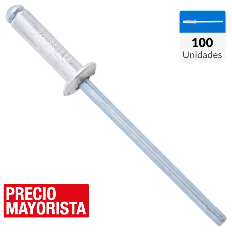 MAMUT - Remache tipo pop 3,2x12 mm 100 unidades