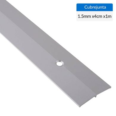 Cubrejunta 1 m plateado