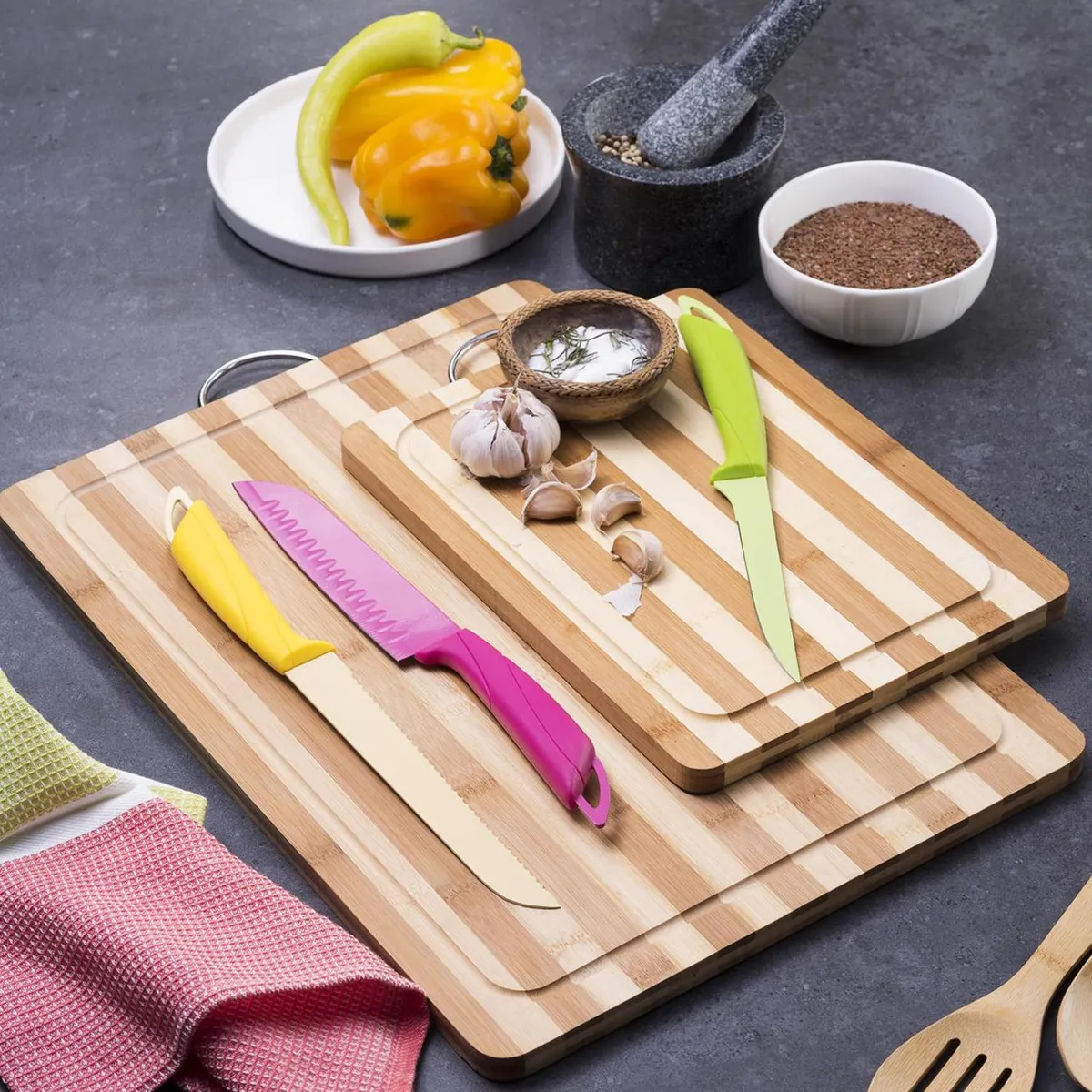 JUST HOME COLLECTION - Tabla para picar bambú 35x48 cm