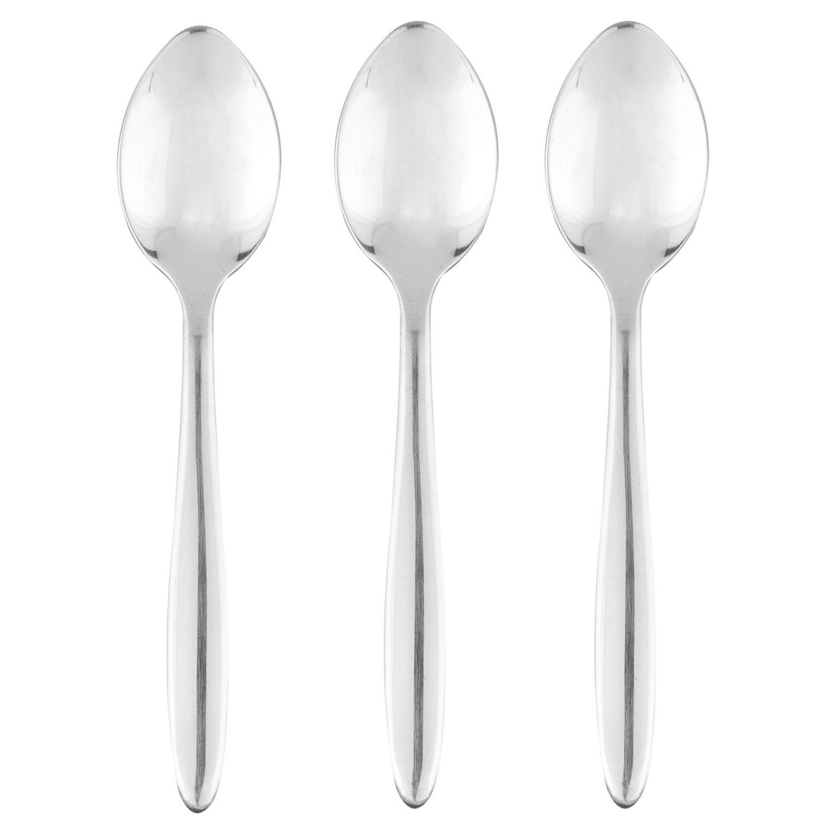 JUST HOME COLLECTION - Set de cucharas para postre acero inoxidable 3 unidades plateado