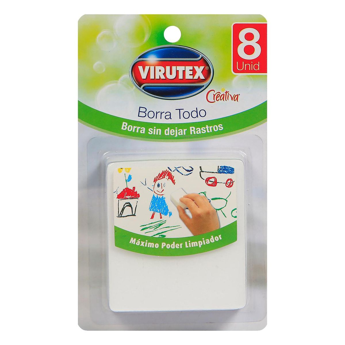 VIRUTEX - Pack de 8 Esponjas Borra Todo Virutex Máximo Poder Limpiador Hogar