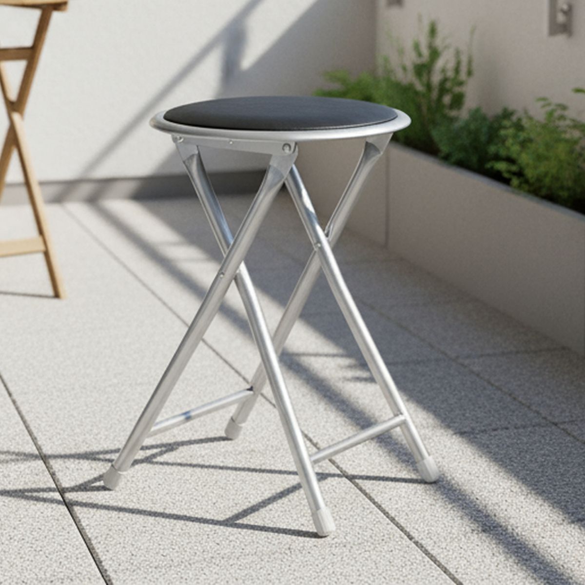 CASA BONITA - Piso Plegable Negro 44.5x30x30 cm