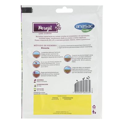 Imagen 2 del producto Semilla Perejil 5 gr Sachet