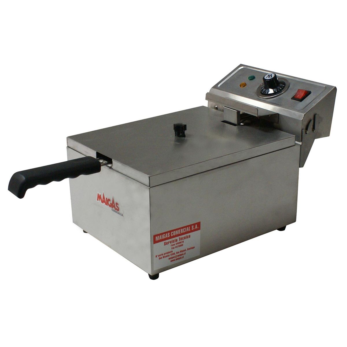 MAIGAS - Freidora eléctrica 2500 W gris