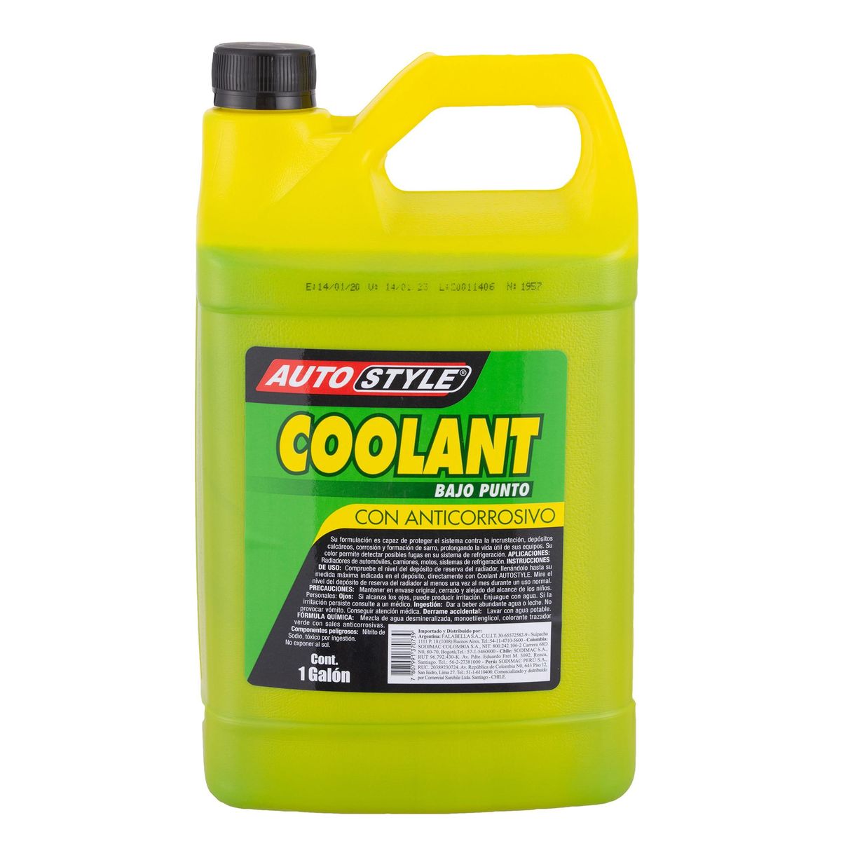 AUTOSTYLE - Coolant Anticorrosivo Autostyle 3.78 Litros Protección Motor