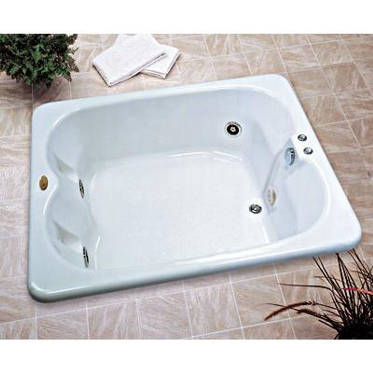 JACUZZI - Tina Hidromasaje 180 x 130 x 45 cm Cetra Derecha 10 Jets