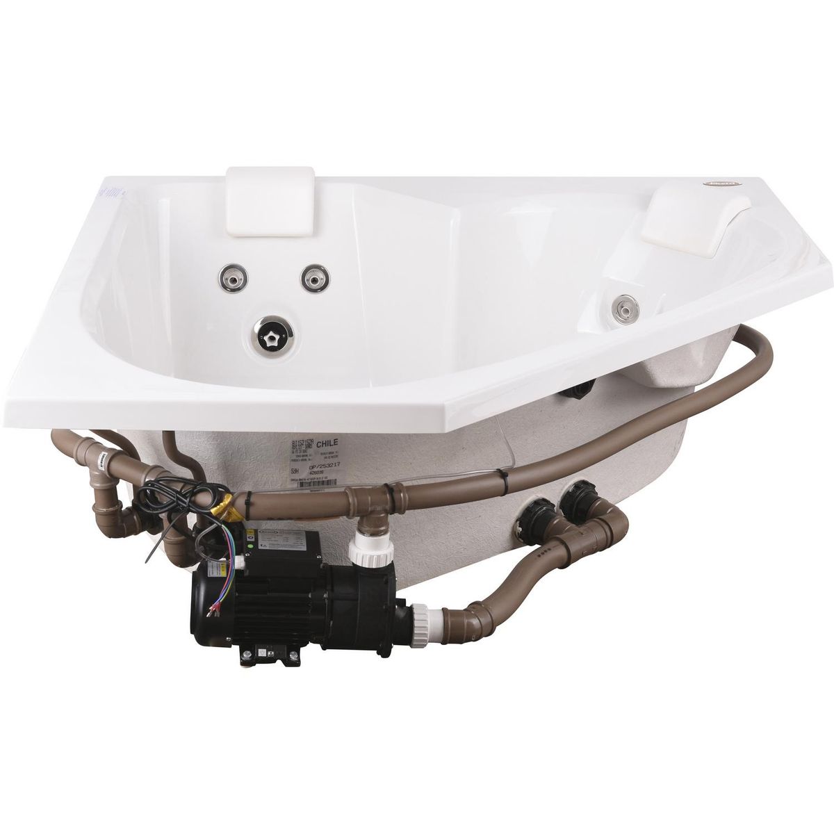 JACUZZI - Tina Hidromasaje 152 x 152 x 50 cm Bionda Izquierda 9 Jets