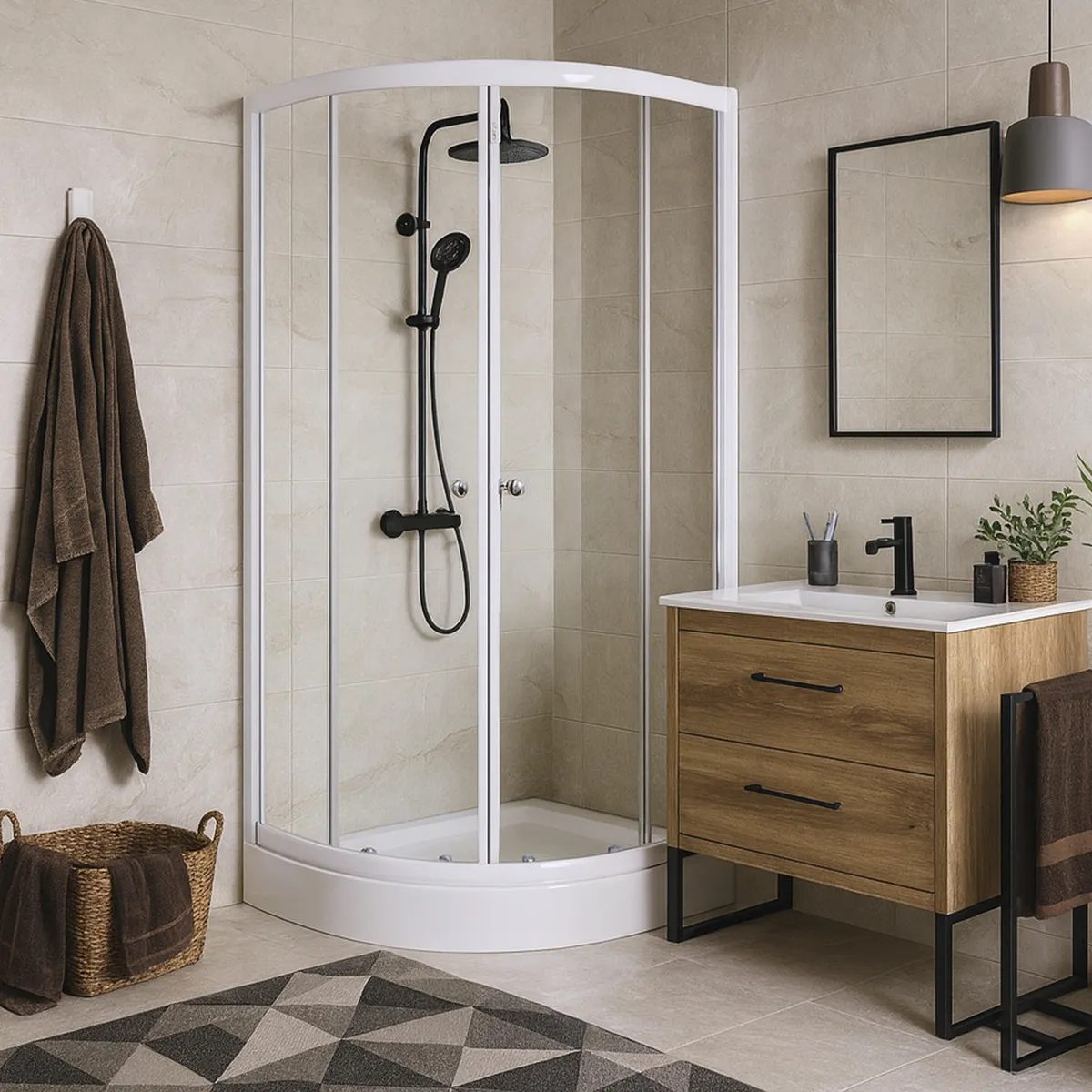 NORGLAS - Shower 200x90x90cm con receptáculo