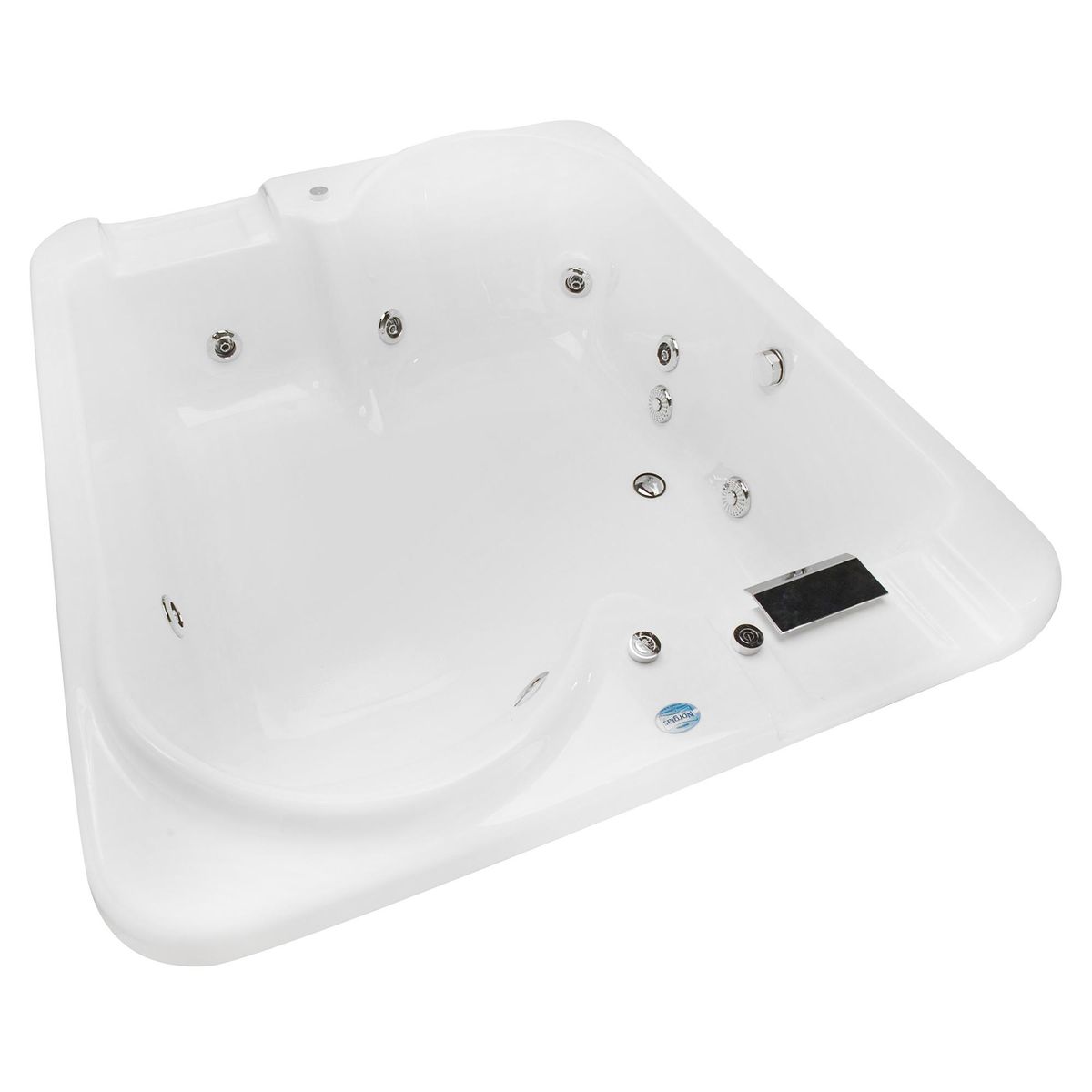 NORGLAS - Tina 183cm x 152cm  hidromasaje Andros 8 jets derecha norglas
