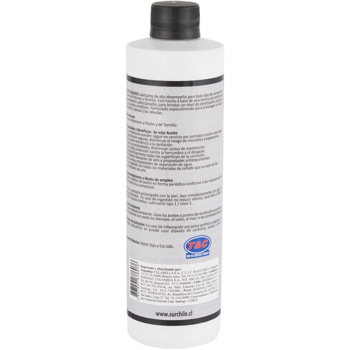 BAUKER - Aceite para compresor 500 ml