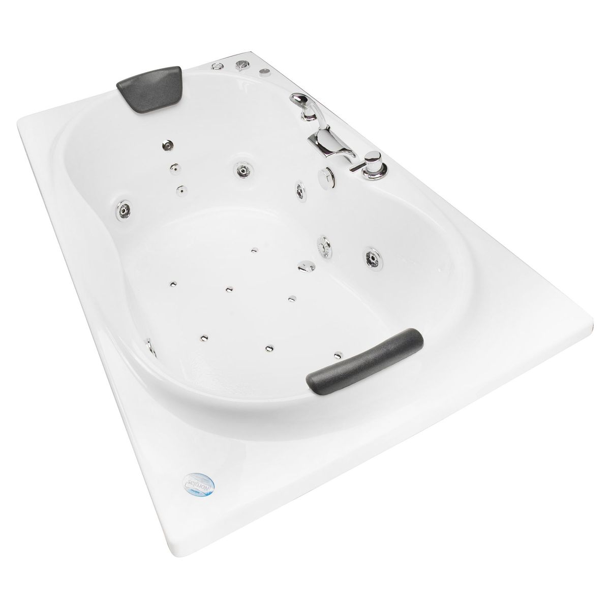 NORGLAS - Tina 183cm x 107cm  hidromasaje Evros full 8  jets izquierda norglas