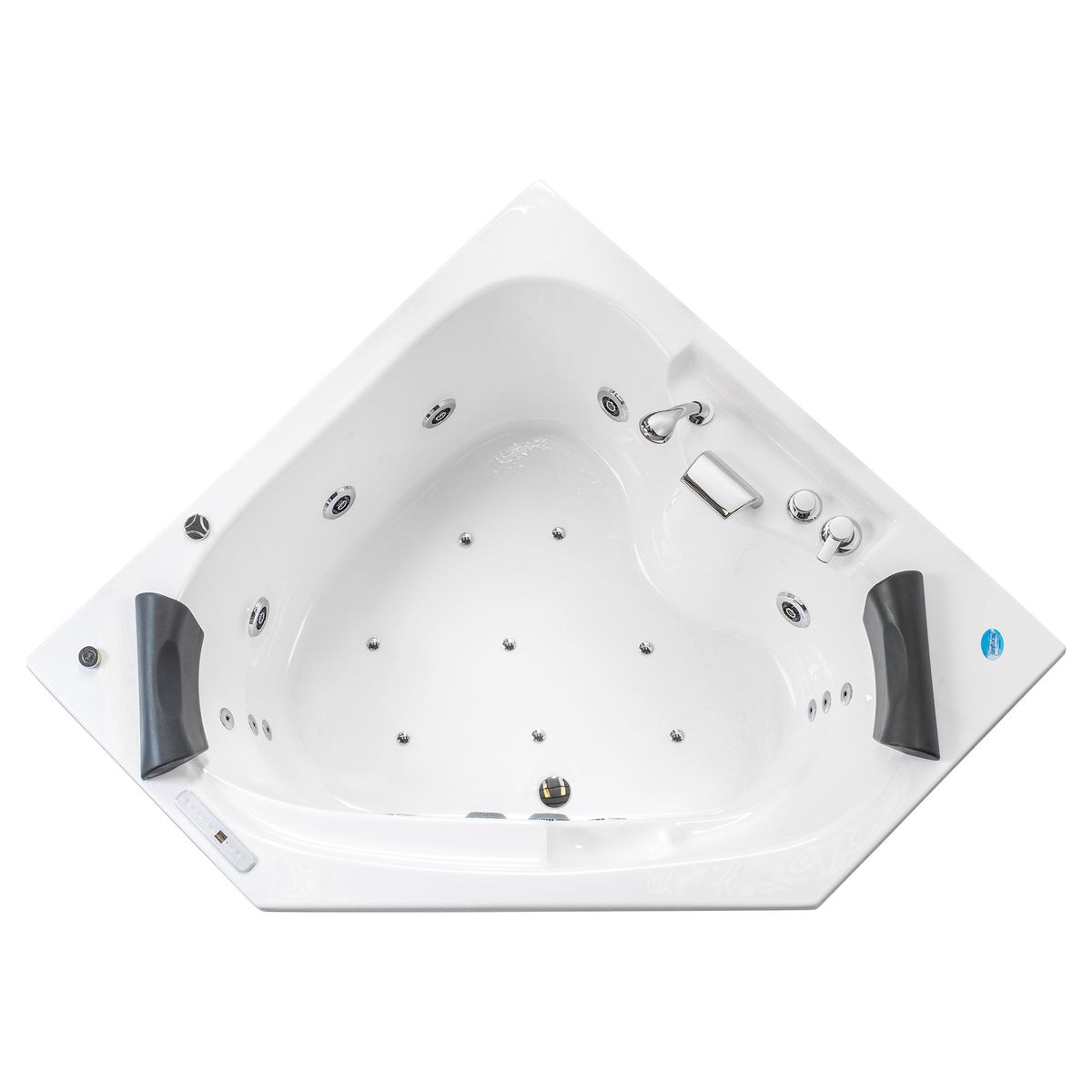 NORGLAS - Tina 150cm x 150cm  hidromasaje Creta full 7 jets derecha norglas