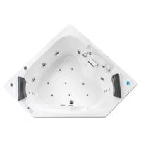 Tina 150cm x 150cm hidromasaje Creta full 7 jets derecha