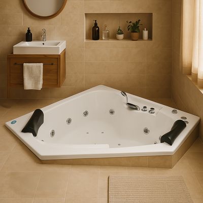 Imagen 2 del producto Tina 150cm x 150cm hidromasaje Creta full 7 jets derecha