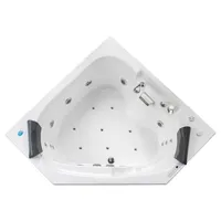 Tina 150cm x 150cm hidromasaje Creta full 7 jets izquierda