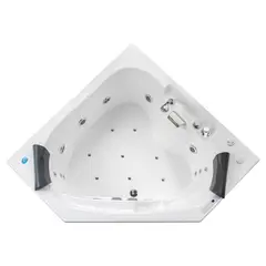 NORGLAS - Tina 150cm x 150cm  hidromasaje Creta full 7 jets izquierda