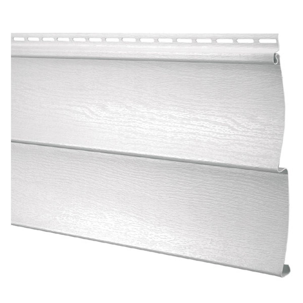 TRANSACO - 0,20 x 3,81 m Revestimiento exterior de PVC blanco