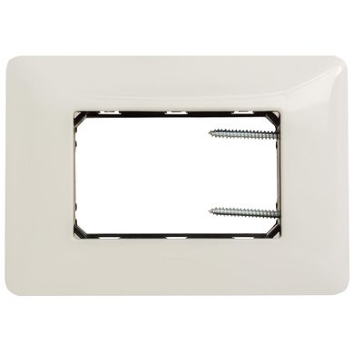 Placa 3 mdulos blanco