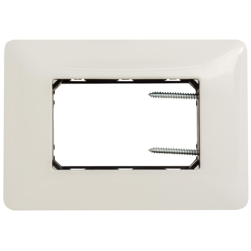 BTICINO - Placa 3 módulos blanco