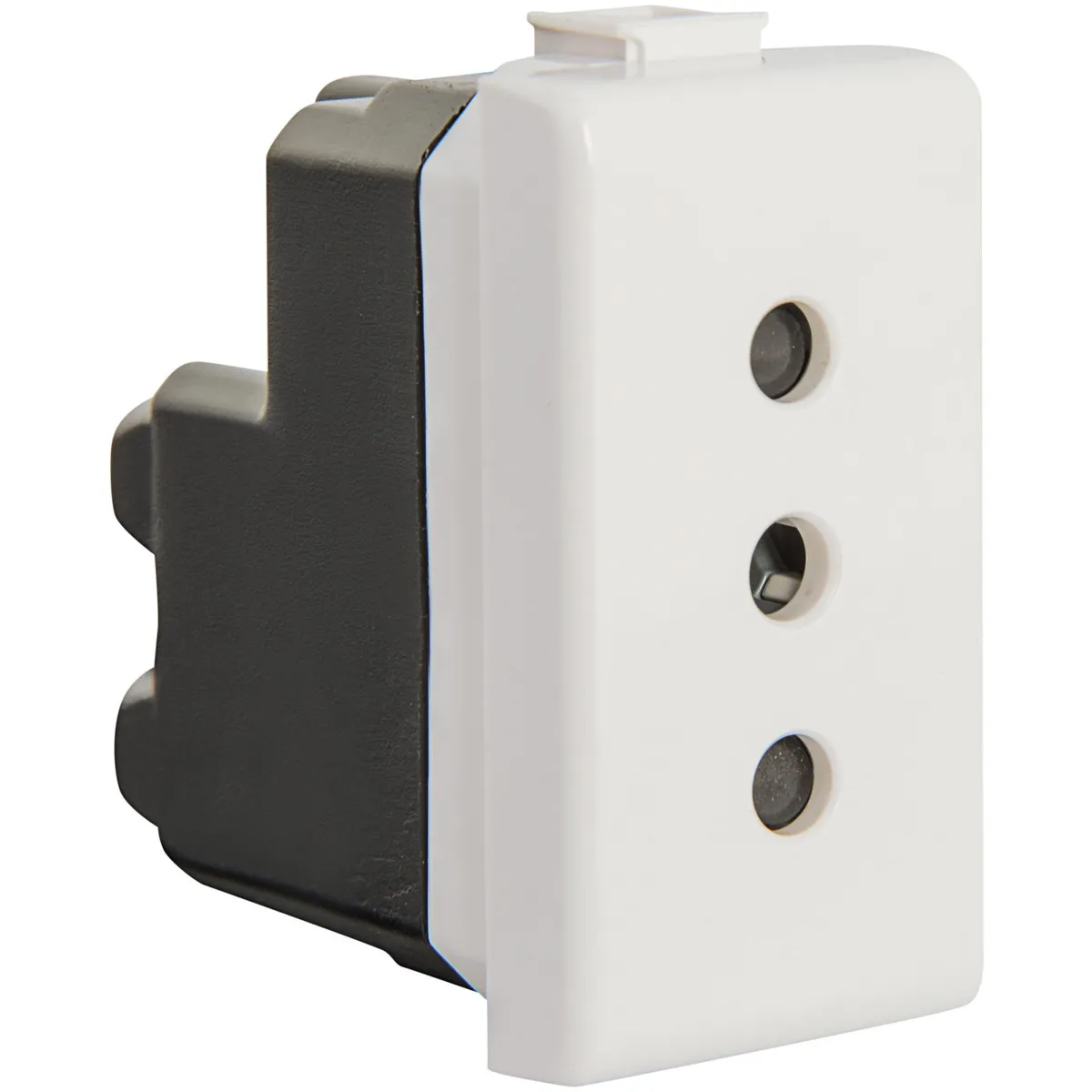 BTICINO - Módulo tomacorriente 2p+t 10 A blanco