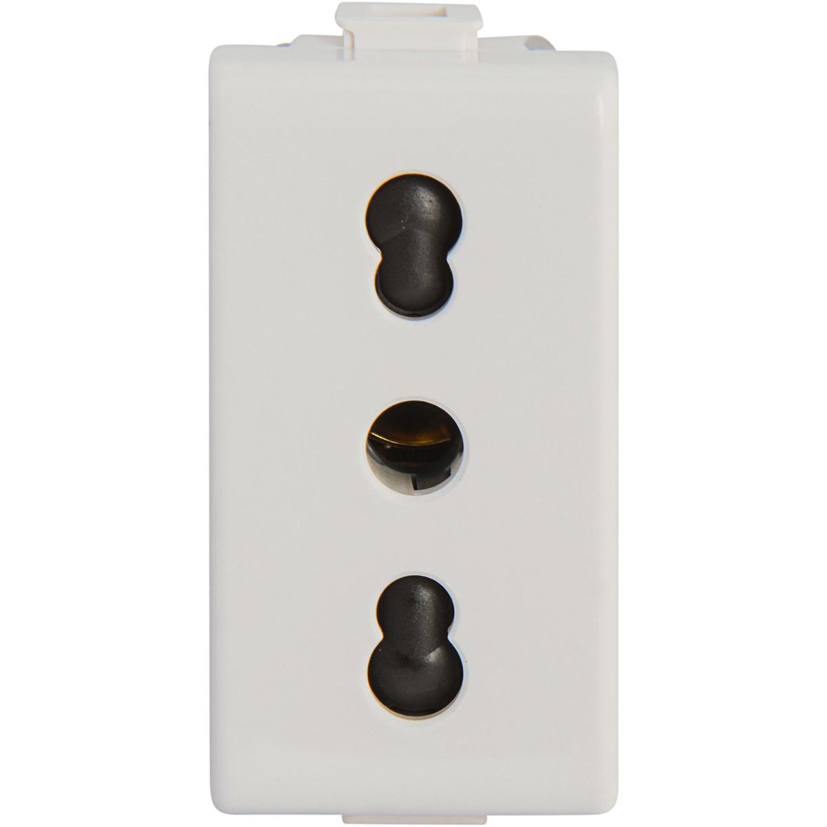 BTICINO - Módulo tomacorriente bipaso 2p+t 10 a 16 A blanco